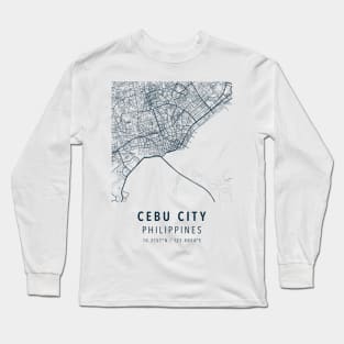 cebu city simple map Long Sleeve T-Shirt